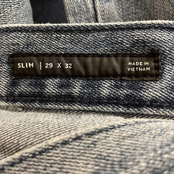 PacSun Slim Jeans Size 29x32 Skinny Mid Rise Blue Denim Men 5 Pocket Str… - Picture 5 of 7